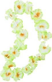 img 1 attached to 🌺 Giant Hawaiian Ruffled Colorful Silk Flower Leis Necklaces - Luau Theme Party, Beach Events, Birthdays - 12 Pack