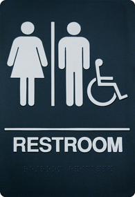img 4 attached to ♿ Accessible Unisex Braille Restroom Sign - Approved for All