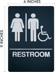 img 3 attached to ♿ Accessible Unisex Braille Restroom Sign - Approved for All