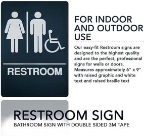 img 2 attached to ♿ Accessible Unisex Braille Restroom Sign - Approved for All