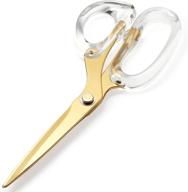 🔪 acrylic scissors - 9" gold stainless steel scissors for office, home, school - sewing, arts & crafts - perfect for left-handers logo