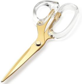 img 4 attached to 🔪 Acrylic Scissors - 9" Gold Stainless Steel Scissors for Office, Home, School - Sewing, Arts & Crafts - Perfect for Left-Handers