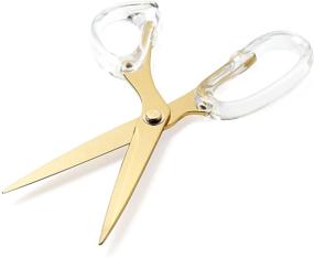 img 3 attached to 🔪 Acrylic Scissors - 9" Gold Stainless Steel Scissors for Office, Home, School - Sewing, Arts & Crafts - Perfect for Left-Handers