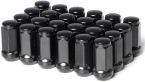 img 3 attached to 🔩 Circuit Performance 14x2.0 Black Closed End Bulge Acorn Lug Nuts Cone Seat Forged Steel (24 Pcs)