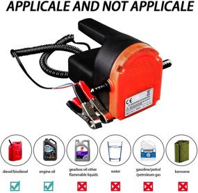 img 1 attached to 🧡 EONLION 12V 80W Oil Change Pump Extractor: Automotive & Marine, Over-load Protection, Portable Handle Design - Orange