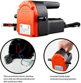 img 2 attached to 🧡 EONLION 12V 80W Oil Change Pump Extractor: Automotive & Marine, Over-load Protection, Portable Handle Design - Orange