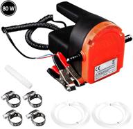 🧡 eonlion 12v 80w oil change pump extractor: automotive & marine, over-load protection, portable handle design - orange logo