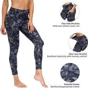 img 1 attached to 🩳 Women's High Waisted Yoga Pants with Pockets - Tummy Control Workout Leggings