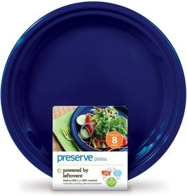 img 4 attached to 🍽️ On the Go Large Plates Set of 8, Midnight Blue - Durable, Portable Dining Solutions