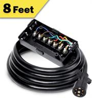 bougerv 7 way trailer plug: weatherproof wiring harness with junction box for rv trailers, campers, caravans, and food trucks - enclosed trailer accessories logo