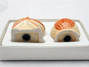 img 2 attached to 🌊 Ocean Starfish Shell Ceramic Salt Pepper Shaker Set by Jayp