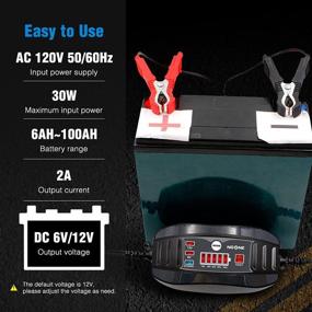 img 2 attached to 🔋 NoOne 2A Fully-Automatic Smart Battery Charger: Ideal for Car, ATVs, Golf Carts, Motorcycles, Mowers, RVs, and SUVs