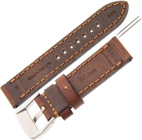 img 1 attached to Gilden 22 24mm Calfskin TS62 1524mm: Premium Wristwatch Strap for Style and Comfort