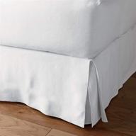 🛏️ kotton culture split corner bed skirt - 15 inch drop - 100% egyptian cotton - 600 thread count - luxurious and easy to wash - wrinkle and fade resistant - queen size - white logo