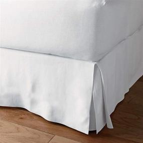 img 4 attached to 🛏️ Kotton Culture Split Corner Bed Skirt - 15 Inch Drop - 100% Egyptian Cotton - 600 Thread Count - Luxurious and Easy to Wash - Wrinkle and Fade Resistant - Queen Size - White