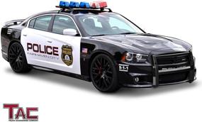 img 1 attached to 🚔 TAC 2006-2010 Dodge Charger Police Push Bumper: Black Brush Nudge Push Bull Bar Front Bumper - Compatible & Reliable