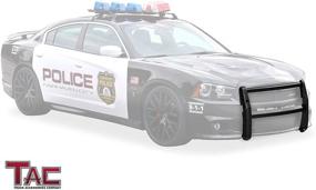 img 2 attached to 🚔 TAC 2006-2010 Dodge Charger Police Push Bumper: Black Brush Nudge Push Bull Bar Front Bumper - Compatible & Reliable