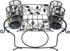 img 2 attached to 🍴 Multipurpose Utensil Caddy - Silverware & Napkin Holder with Plate Organizer - Top-Rated 2-Piece Portable Outdoor Kitchen Accessories for Picnics, Camping, BBQ, Parties & Events