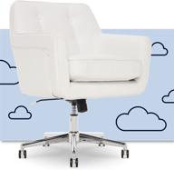 serta style ashland home office chair: sleek white bonded leather comfort логотип