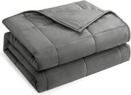 hblife queen size weighted blanket 20lbs for adults - 100% oeko-tex certified cozy heavy blanket with premium glass beads - dark grey 60x80 inches logo