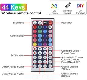 img 1 attached to 🔒 YORMICK 32.8ft Waterproof LED Strip Lights - Color Changing 5050 RGB Tape Lights Kit for Home, Bedroom, Kitchen - Includes Remote and Power Adaptor