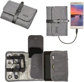 img 4 attached to Travel Cable Cord Storage Organizer - Electronic Organizer for Charging Cable and Electronics