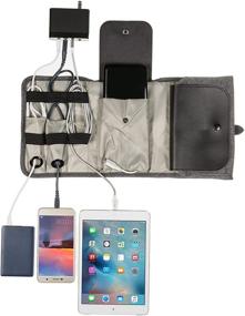 img 2 attached to Travel Cable Cord Storage Organizer - Electronic Organizer for Charging Cable and Electronics