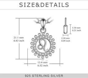 img 1 attached to 🌟 S925 Sterling Silver Zodiac Sign Necklace: 12 Constellation Astrology Paperclip Chain for Women and Girls