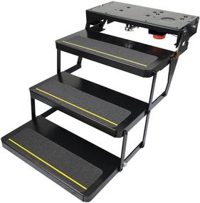 img 1 attached to 🏞️ Kwikee 369552 25 Series Step Assembly: 7" Rise with Logic Control Unit and Power Switch Kit - Top-rated and Efficient