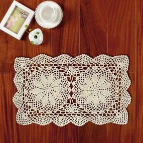 img 3 attached to 🔲 Yazi Crochet Placemats - 10x16 Inches