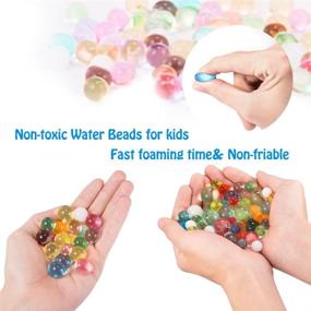 img 3 attached to 💧 Water Beads (50000 pcs): Rainbow Mix Jelly Water Gel Beads for Kids, Sensory Play, Home Decor, and Plant Vase Filling