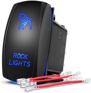 🚨 nilight - 90008b rock lights rocker switch led light bar 5pin laser on/off led light 20a/12v 10a/24v switch with jumper wires set for jeep boat trucks, 2-year warranty logo
