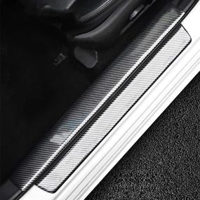 img 2 attached to Premium Carbon Fiber Door Entry Guard - Ultimate Scratch Protection for 🚗 Your Car's Bumper, Hood, Side Skirts, and Rear Bumper (5cm Width, 2.5m Length)