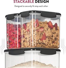 img 2 attached to 🍱 12-Piece BPA-Free Plastic Airtight Food Storage Containers Set - Ideal for Flour, Cereal, Sugar, Coffee, Rice, Nuts, Snacks, and More