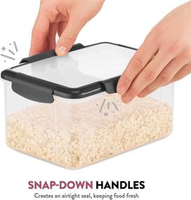 img 1 attached to 🍱 12-Piece BPA-Free Plastic Airtight Food Storage Containers Set - Ideal for Flour, Cereal, Sugar, Coffee, Rice, Nuts, Snacks, and More