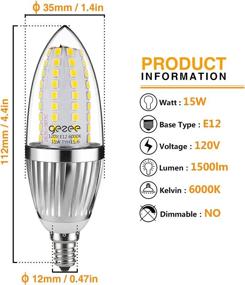 img 2 attached to 💡 Candelabra Non-Dimmable Chandelier: Bright 1500 Lumens Equivalent