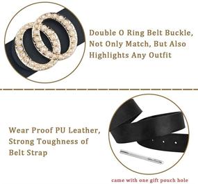 img 1 attached to Stylish Double Ring Belts for Teen Girls and Women - Perfect for Jeans and Dresses