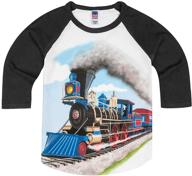 🚂 little boys' steam train raglan t-shirt by shirts that go logo