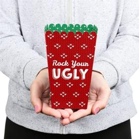 img 1 attached to 🎄 Ugly Sweater Christmas Party Popcorn Treat Boxes - Set of 12 by Big Dot of Happiness