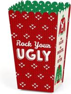 🎄 ugly sweater christmas party popcorn treat boxes - set of 12 by big dot of happiness логотип