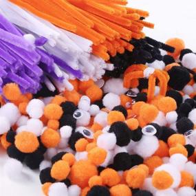 img 3 attached to Caydo Halloween Cleaners Colors Pom Decorations