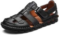 ultimate comfort and style: upishi leather sandals fisherman adjustable men's shoes logo