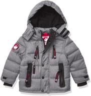 🔥 stay warm and stylish with the canada weathergear puffer heather 18 20 boys' jackets & coats: a must-have for winter logo