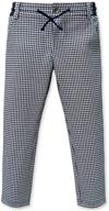 👖 ashion boys slim fit stretch pants in khaki plaid/navy blue - trendy skinny pants logo