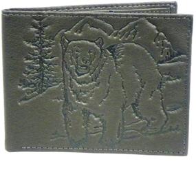 img 1 attached to Бумажник Bear Bifold из тисненой кожи с тиснением