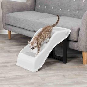 img 4 attached to 🐾 Gray TRIXIE 3 Step Pet Stairs: Lightweight, Collapsible, Easy to Store, Non-Slip Treads