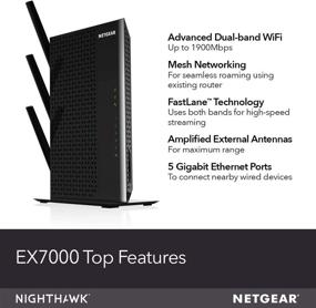 img 1 attached to NETGEAR EX7000 WiFi Mesh Range Extender - Boost Signal Coverage up to 2100 sq.ft., Connect 35 Devices with AC1900 Dual Band Repeater & Smart Roaming (1900Mbps Speed)