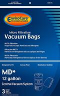 envirocare 12 gallon central vacuum replacement micro filtration dust bags - 3 pack логотип