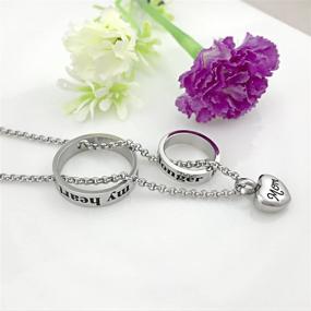 img 2 attached to Youfeng Forever in My Heart Urn Necklaces for Ashes - Keep Mom and Dad Close Always with Cremation Locket Jewelry