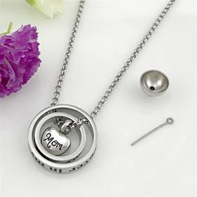 img 3 attached to Youfeng Forever in My Heart Urn Necklaces for Ashes - Keep Mom and Dad Close Always with Cremation Locket Jewelry